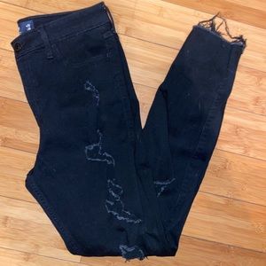 Black Hollister high rise skinny jeans